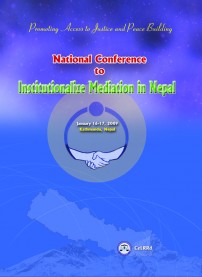 National Conference to Institutionalize Mediation in Nepal (January 2009)